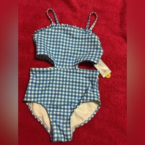 Cat & Jack Blue  Cutout One-Piece Swimsuit